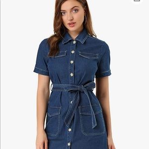 Button down Jean dress size M
